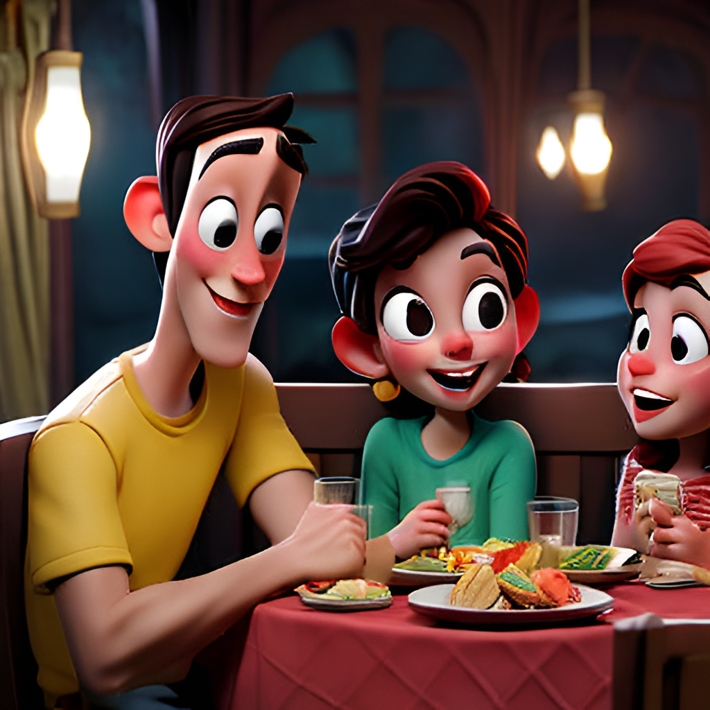 Family holding hands and expressing gratitude before dinner