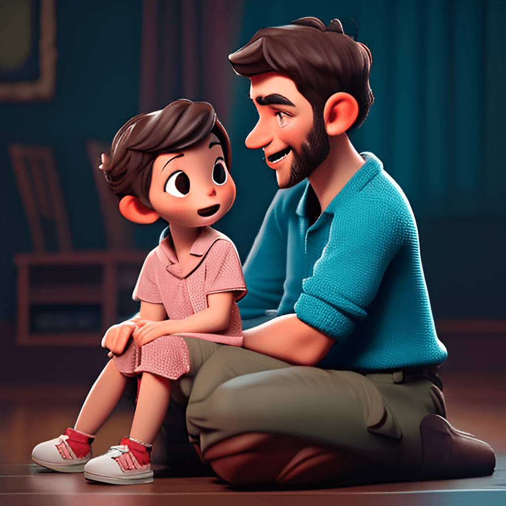 Parent and child engaging in meaningful eye contact.