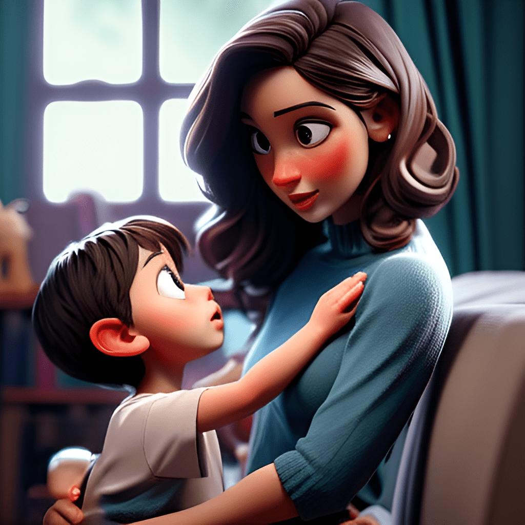 Parent and child practicing empathy and understanding.